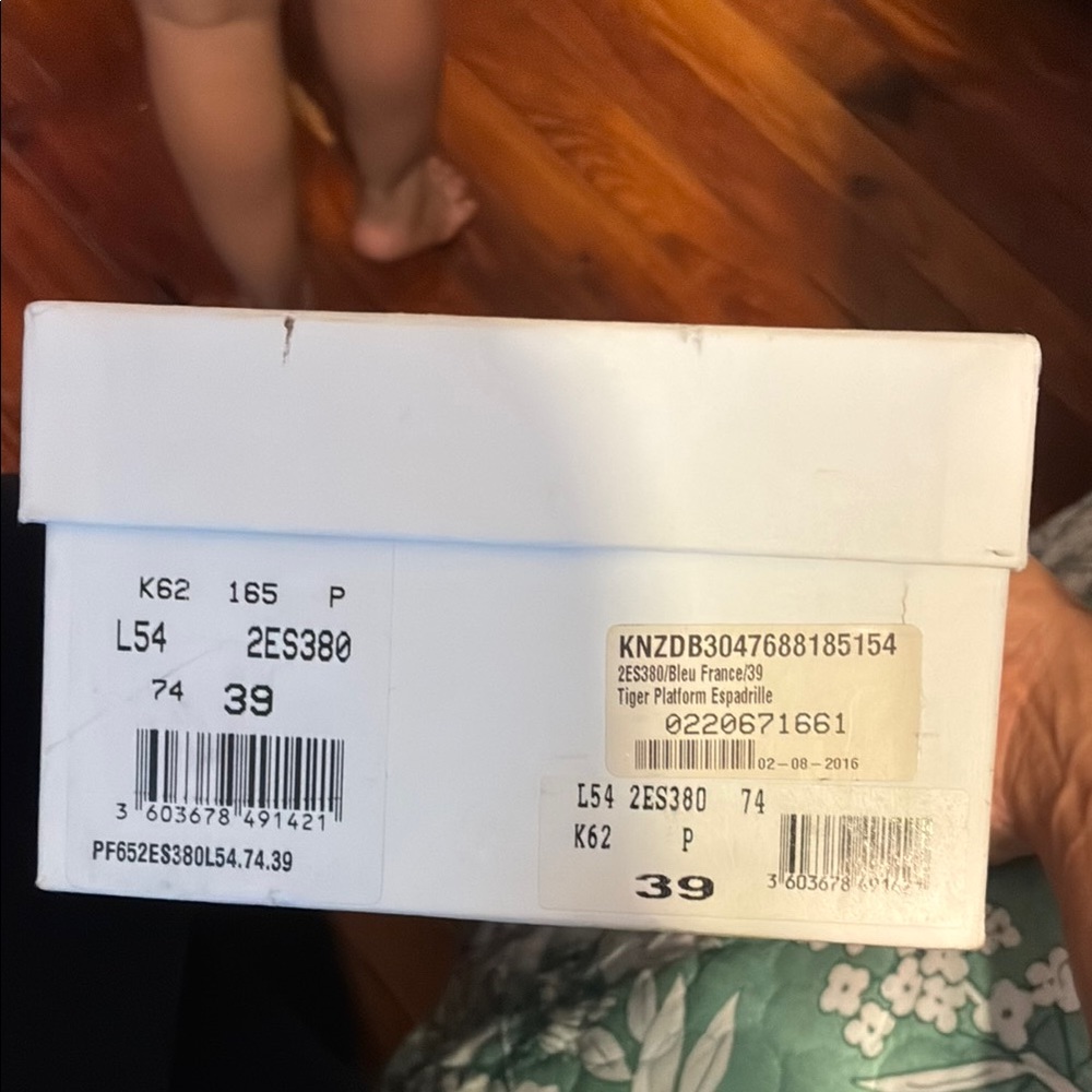Kenzo Blue Espadrille with Tiger Emblem